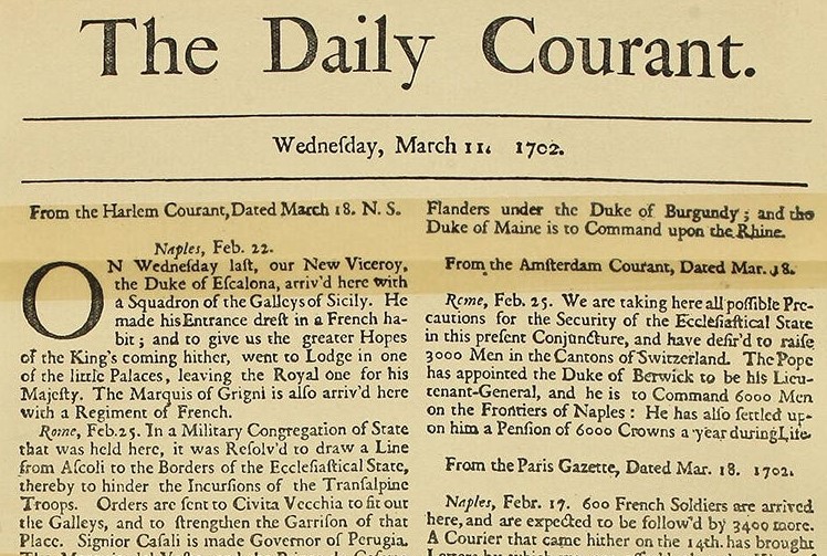 Daily newspaper (Daily Courant)