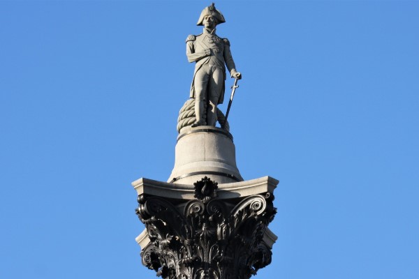 Nelson's Column sculptures in London