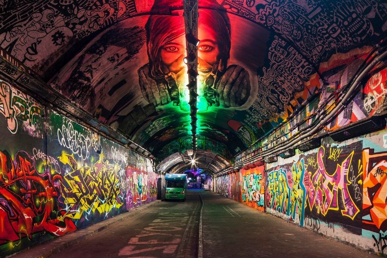 Leake Street Arches the legal graffiti tunnel