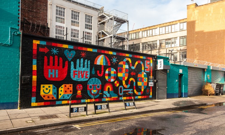Zetland House mural wall, Shoreditch